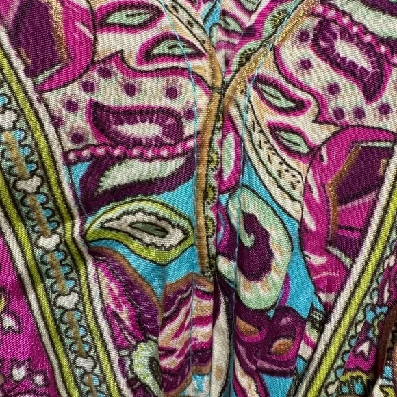 Boho Maxi Dress Long Floral Gown Deep V Front & Back with Tassel made in India - Picture 12 of 17